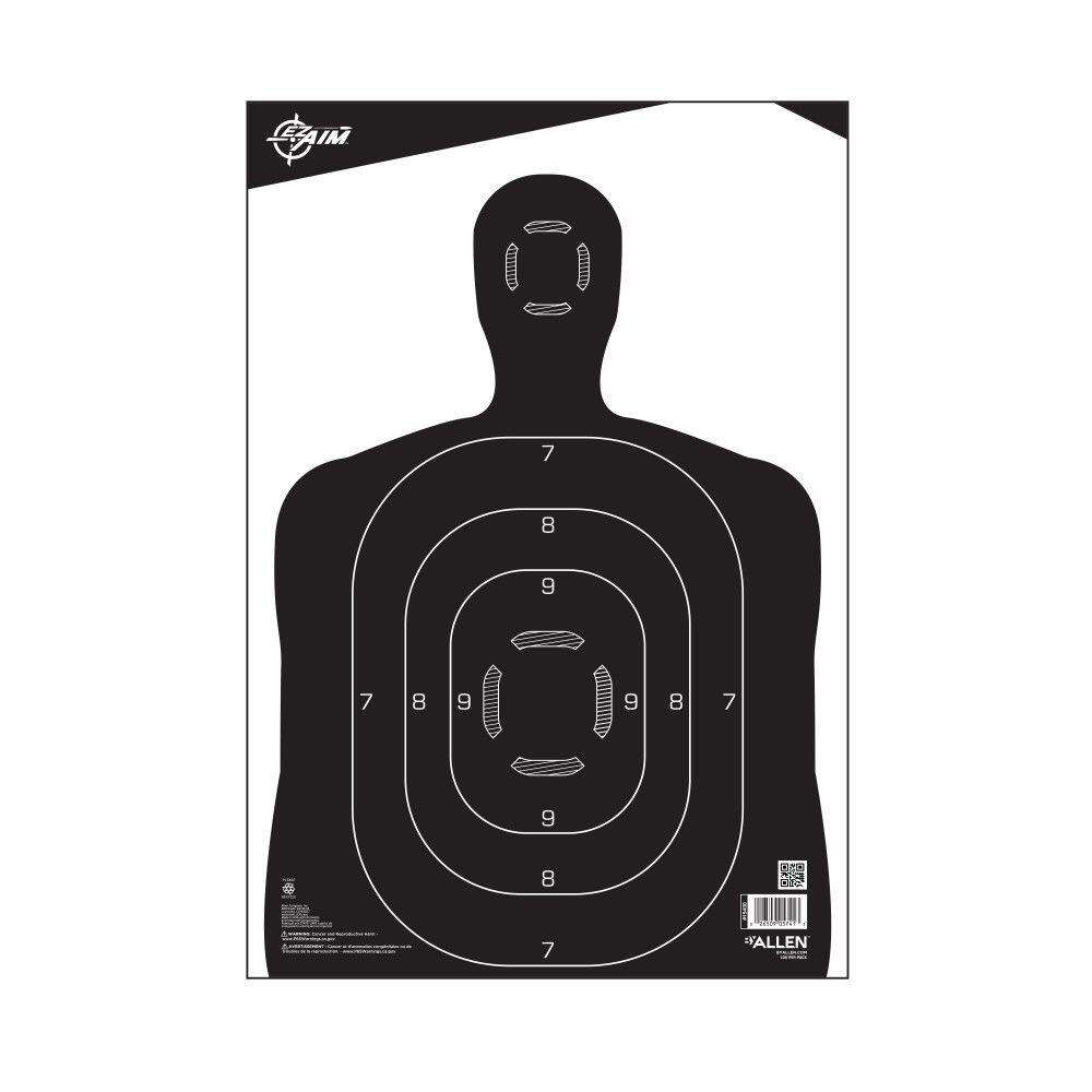 Targets Allen Ready Series EZ AIM PAPER 12 x 18 BLACK SILHOUETTE TARGET 100 BULK • Model: Ready Series