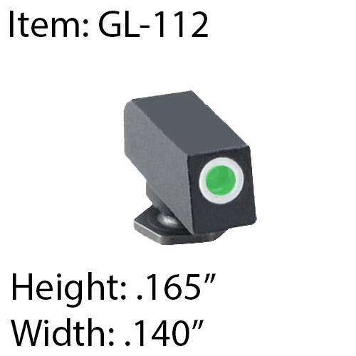 Sights Lasers AmeriGlo Ready Series FRONT ONLY FOR ALL GLOCKS .165  TALL