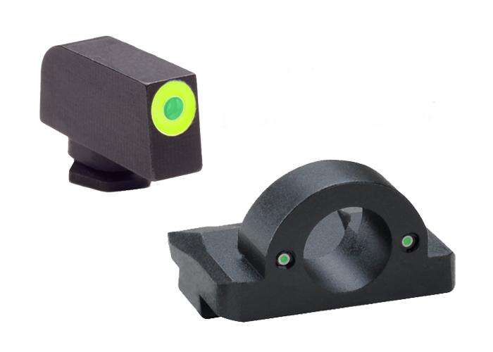 Sights Lasers AmeriGlo Ready Series NIGHT SIGHTS FOR GLK Ghost Ring Set GREEN Outline 171926