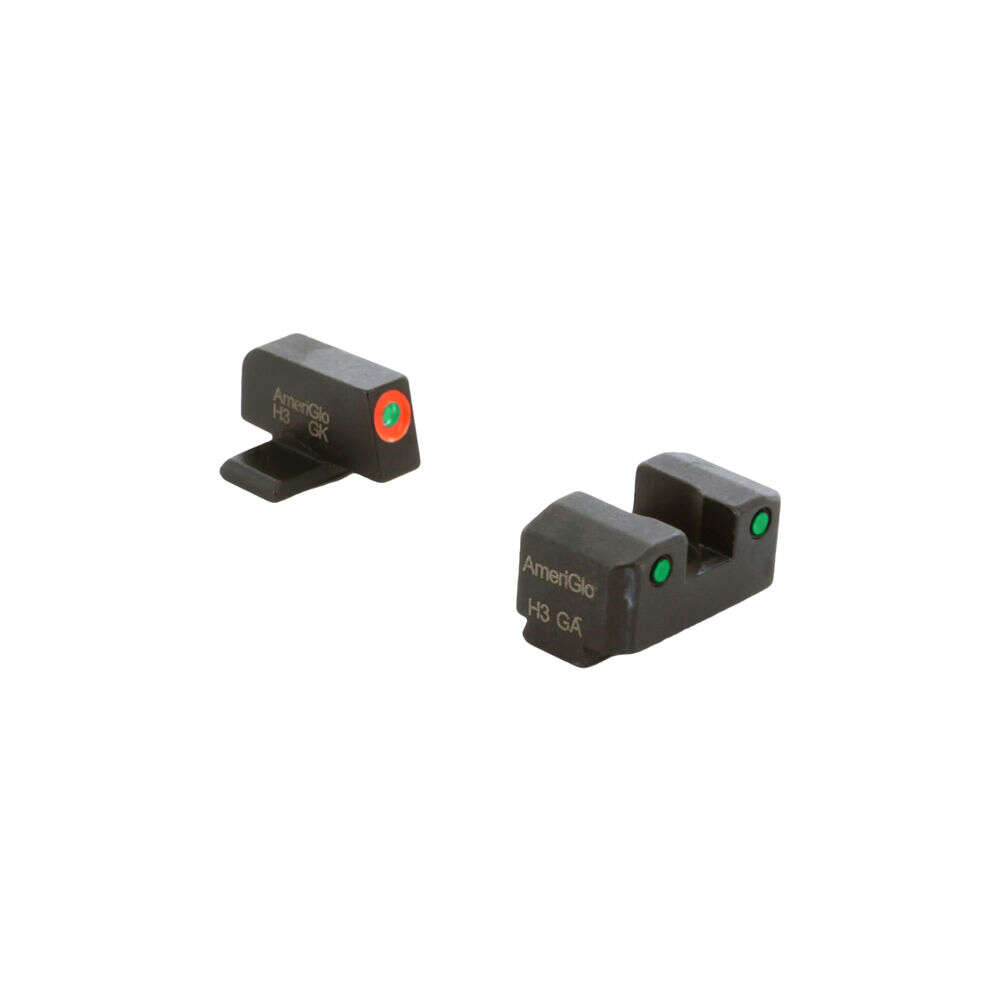 Sights Lasers AmeriGlo Ready Series Trooper SIG Sight (most w/ #6 front & #8 rear) Green Tritium Orange