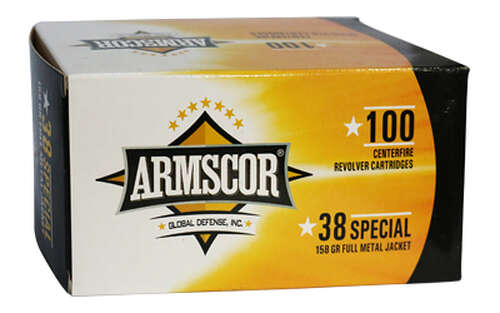 Ammunition Armscor Ammo 38Special ARMSCOR 38SPL 158GR FMJ 100/1200 • Model: Ammo