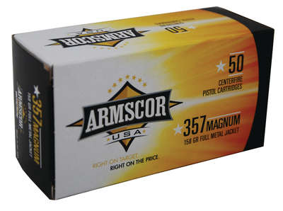 Ammunition Armscor Ammo 357Magnum|38Special ARMSCOR 357MAG 158GR FMJ 50/1000 • Model: Ammo