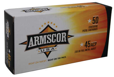 Ammunition Armscor Ammo 45ACP ARMSCOR 45ACP 230GR FMJ 50/1000 • Model: Ammo