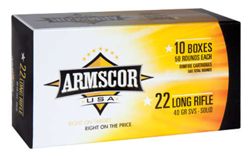 Ammunition Armscor Ammo 22LR ARMSCOR 22LR 40GR SVSP 50/5000 • Model: Ammo