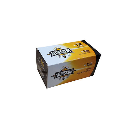 Ammunition Armscor 307 ft lbs 9mm ARMS 50444              9MM  115 FMJ  *VPK  100/12 • Model: 307 ft lbs