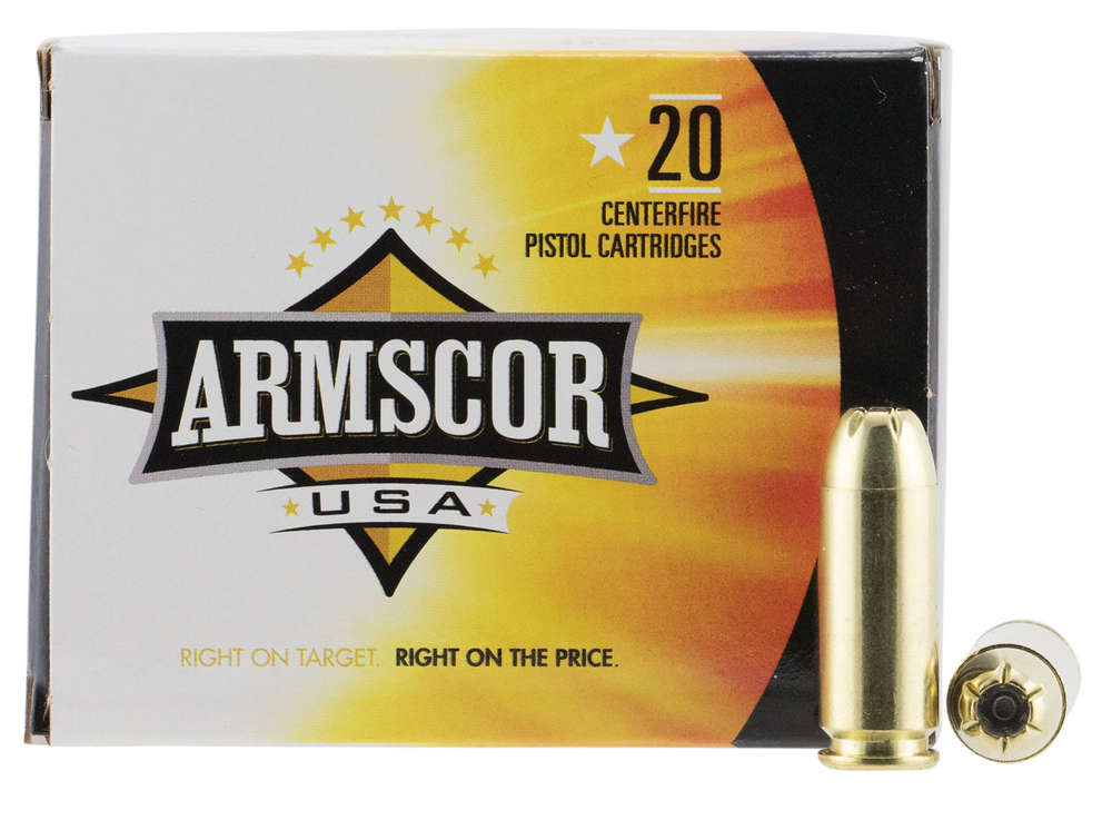 Ammunition Armscor 522 ft lbs 10mm ARMS FAC103N            10MM   180 JHP       20/25 • Model: 522 ft lbs