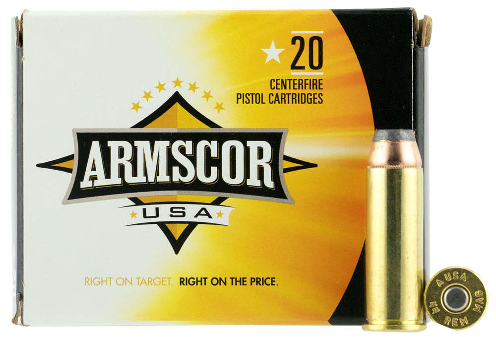 Ammunition Armscor 481 ft lbs 44Magnum ARMS FAC44M2N           44MG   240 JHP       20/25