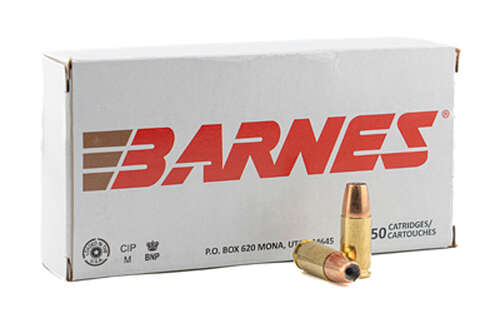Ammunition Barnes DEFENSE JHP 9mm BARNES DEFENSE 9MM 115 GR 50/500 &bull; Model: DEFENSE JHP