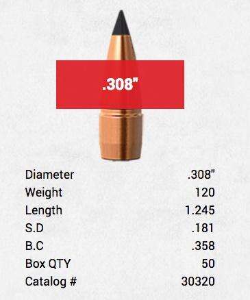 Ammunition Barnes Ready Series 308Win BARNES M/LE TAC-TX BULLETS 300 BLK .308 120GR TAC-TX BT 50ct