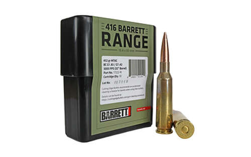 Ammunition Barrett Ammo 416Rigby BARRETT .416B RANGE 452GR MTAC 10/80 • Model: Ammo