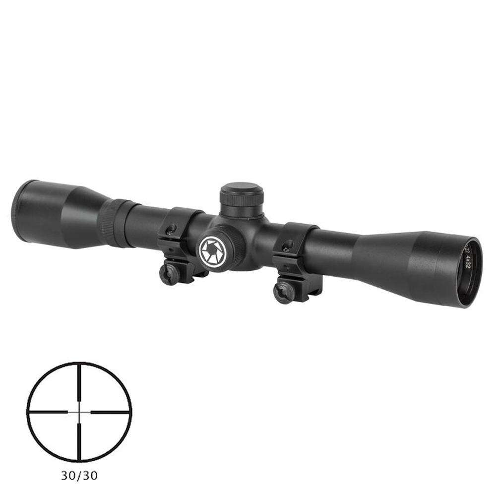 Scopes Barska Ready Series Barska Riflescope 4x32 Plinker-22 Black Matte 30/30 3/8in Dovetail Rings • Model: Ready Series