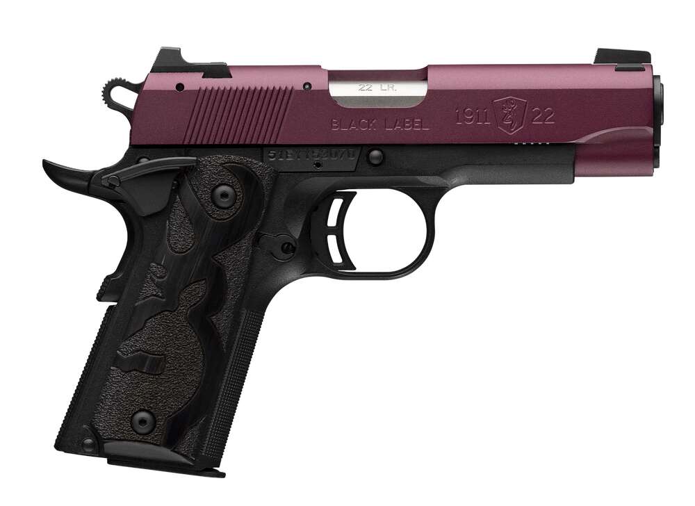 Handguns Browning 1911 22 Black Label 22LR 1911-22 BK LBL 22LR 3.6" CHRY# • BLACK LABEL BLACK CHERRY • Model: 1911-22 Black Label