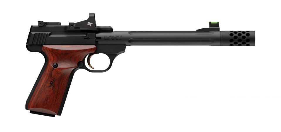 Handguns Browning Buck Mark Hunter 22LR BUCKMARK HUNTER 22LR 7.6" RDS# • CT RED DOT | ROSEWOOD GRIPS