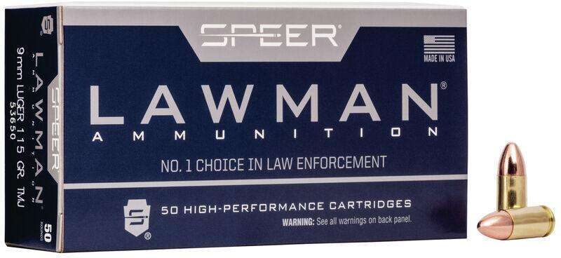 Ammunition CCI Ready Series 9mm SPEER LAWMAN 9MM LUGER 115GR TMJ AMMO 50RD