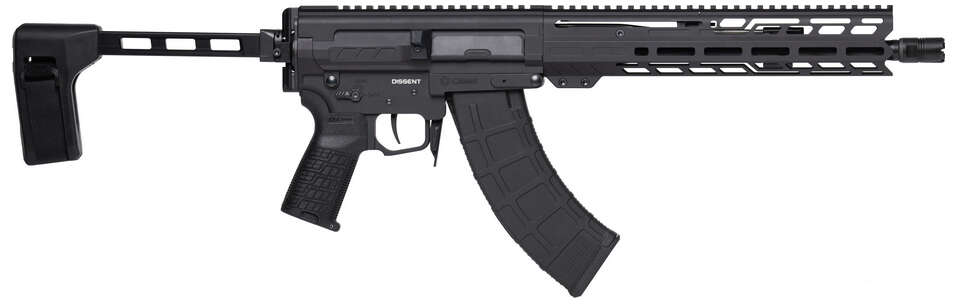 Handguns CMMG ZPAP M85 7.62x39mm CMMG DISSENT MK47 BRACED 7.62X39 12.5 ARMOR BLK • Model: ZPAP M85