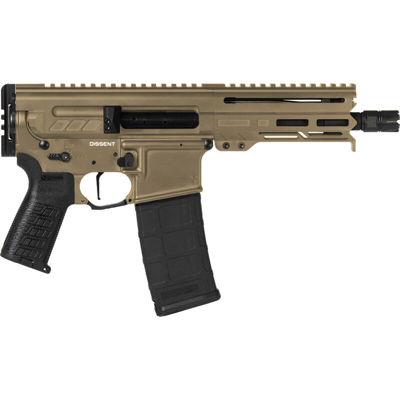 Handguns CMMG 6.50" 223Rem|5.56NATO CMMG 55A938FCT   DISSENT MK4  5.56MM 6.5  30R FDE • Model: 6.50"