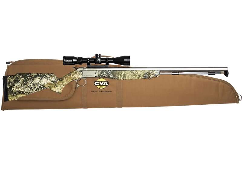 Rifles Long Guns CVA Ready Series 50Caliber OPTIMA V2 StainlessSteel/RealtreeExcape .50 Cal. KonusPro3-9x40 BDC Reticle • Model: Ready Series