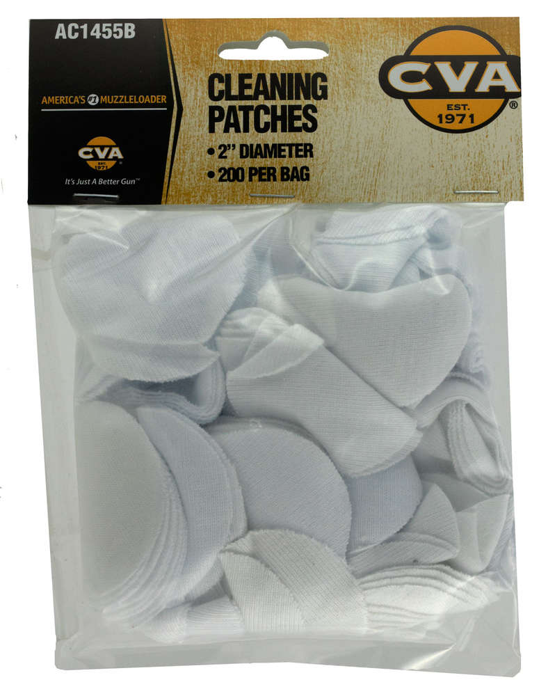 Cleaning Equipment CVA Cotton CVA AC1455B   2IN CLEANING PATCHES  200 • Model: Cotton