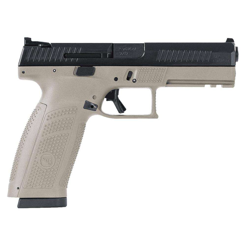 Handguns CZ Ready Series 9mm CZ P10 Full Size FDE 9MM 19RD Polymer Frame Fixed sights