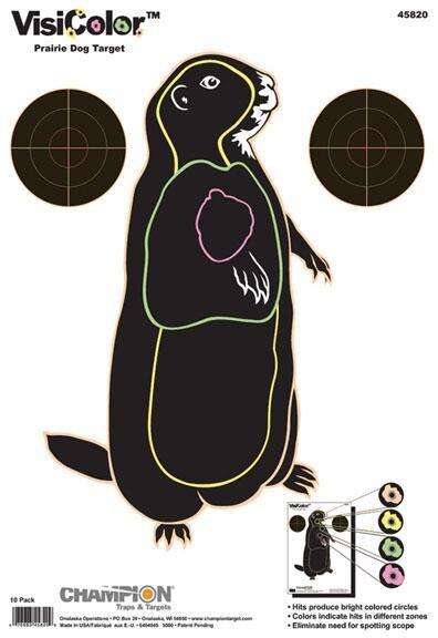 Targets Champion Ready Series VISICOLOR - PRARIE DOG TARGET 11" X 16" 10/PK