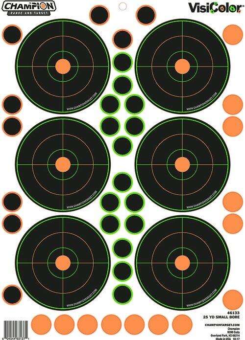 Targets Champion Ready Series 25 YD SM BORE 5PK W/90 PASTORS