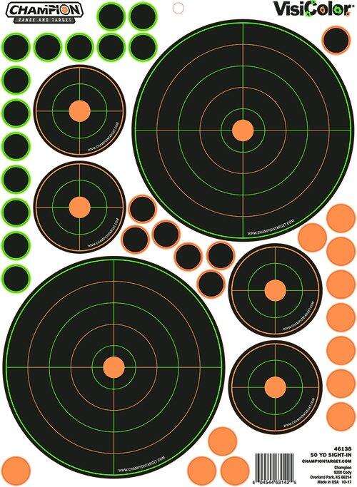 Targets Champion Ready Series 50YD SIGHT IN BULLSEYE VAR 5/PK