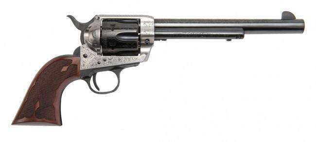 Handguns Cimarron ZPAP M70 45LC CIM PIETTA FRONTIER 45LC 7.5  SILVER FRAME LASER