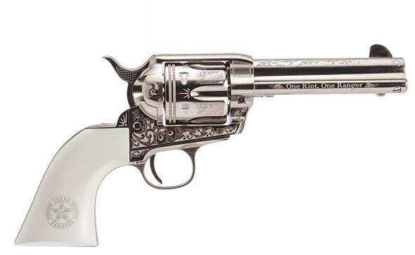 Handguns Cimarron 4.75" 45ACP CIM PP410LNTXR  TEXAS RANGER  4.75 45LC PW NICK • Model: 4.75"