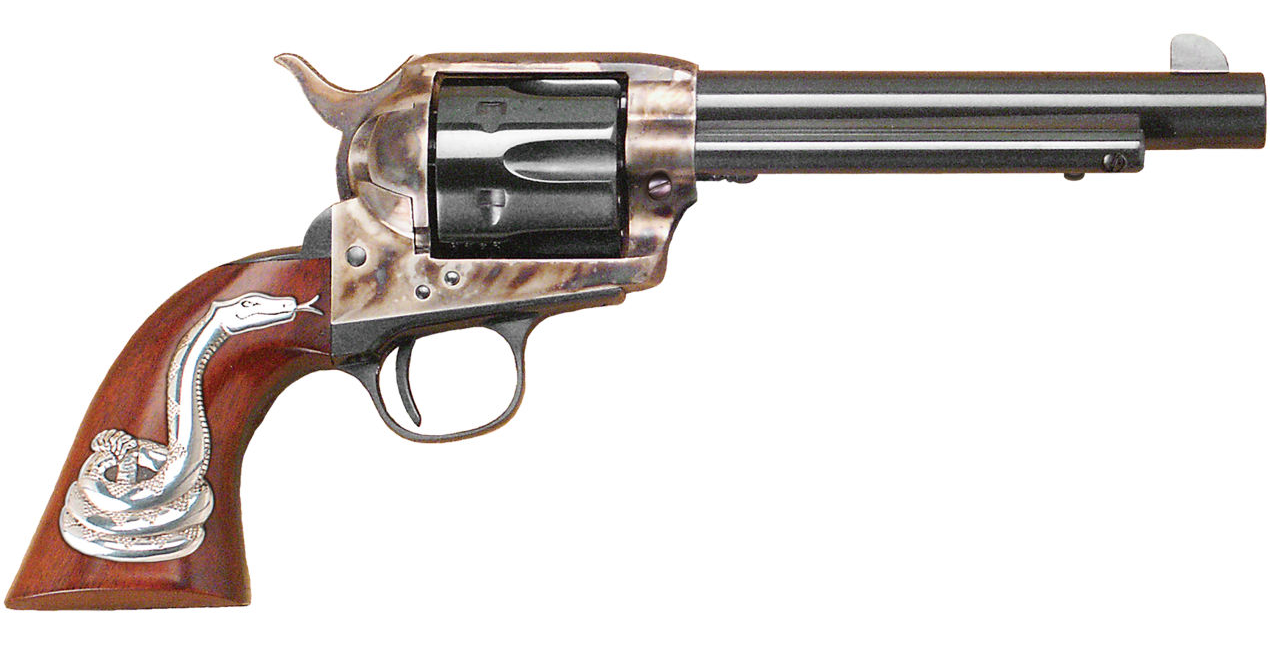 Handguns Cimarron 5.50" 45LC CIM MP411SS/01  MODEL P     5.50IN 45LC PW W/SNAKE • Model: 5.50"