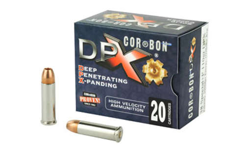 Ammunition CorBon Deep Penetrating X bullet 38Special CORBON DPX 38SPL+P 110GR BRNSX 20/ • Model: Deep Penetrating X bullet