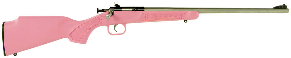 Rifles Long Guns Crickett 1rd 22LR CRICK KSA2221    22LR STST BRL (MFR) 16.12 1R  PNK • Model: 1rd