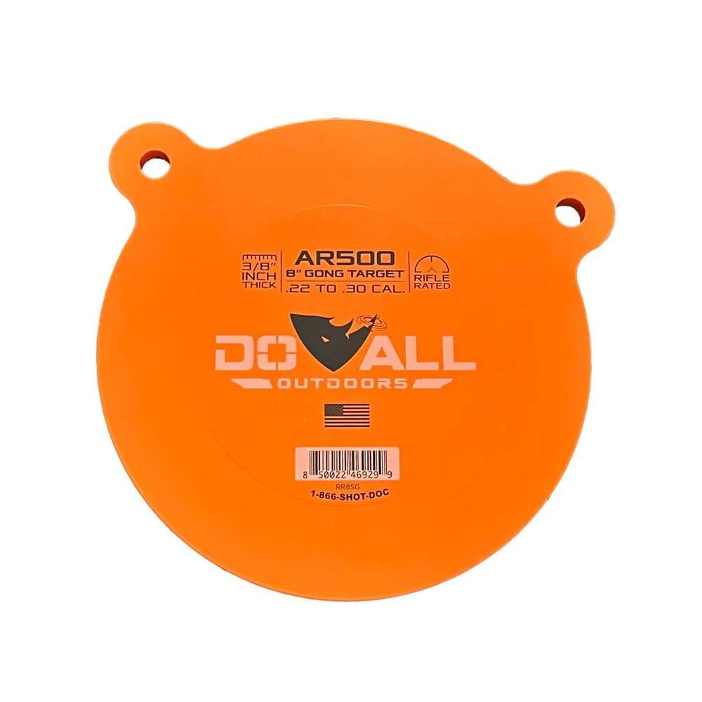 Targets Do All Ready Series Do All 3/8in x 8in Round Gong / NM500 Steel