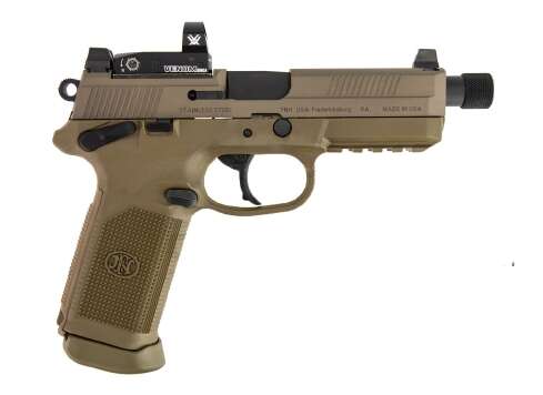 Handguns FN FNX 45ACP FNM FNX-45 TACT 45AP 15 FDE RD • Model: FNX