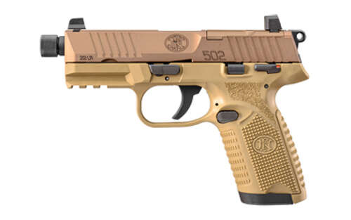 Handguns FN 502 22LR FN 502T 22LR 4.6" 2-10RD FDE