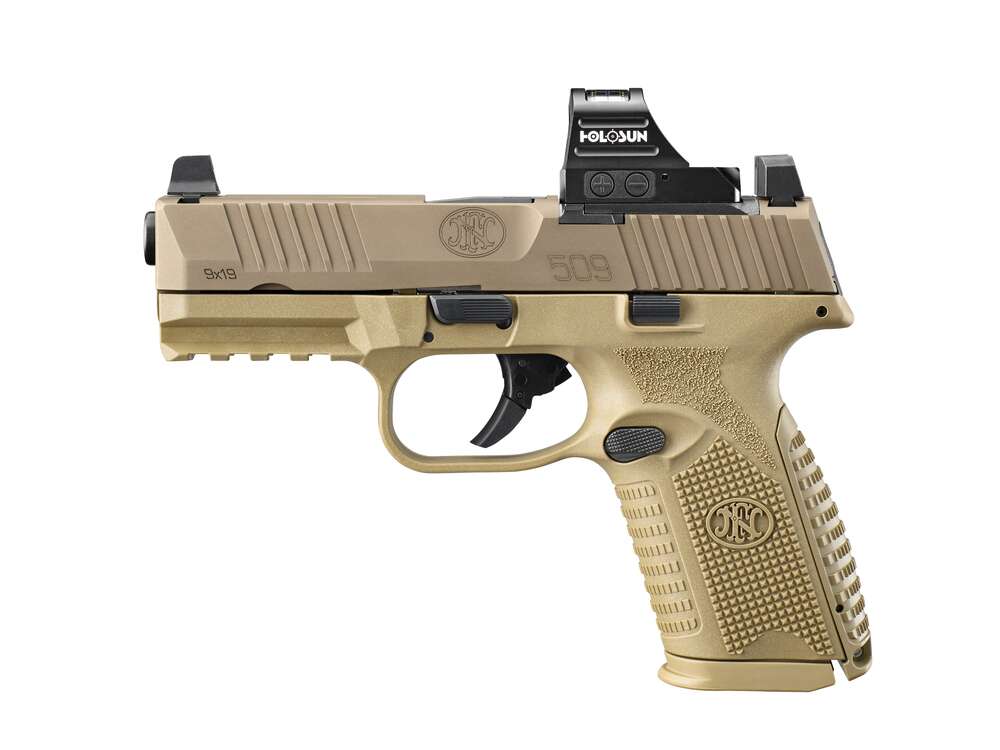 Handguns FN FN509M 9mm FN 509M MRD 9MM 4" 15RD NS 407C FDE • Model: FN509M