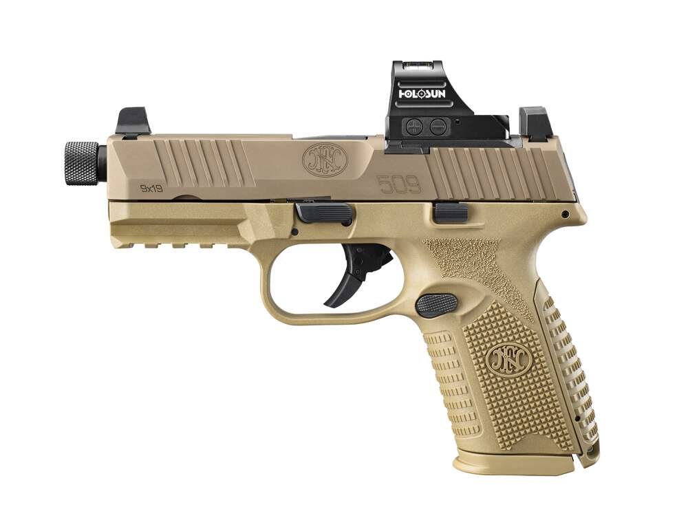 Handguns FN FN509M 9mm FN 509M T 9MM 4.5" 24RD NS 407C FDE • Model: FN509M