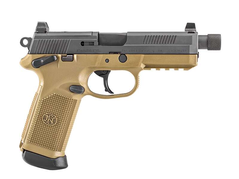 Handguns FN FNX 45 Tactical 45ACP FNX-45 TAC 45ACP BLK/FDE 15+1# • THREADED BARREL/NIGHT SIGHTS