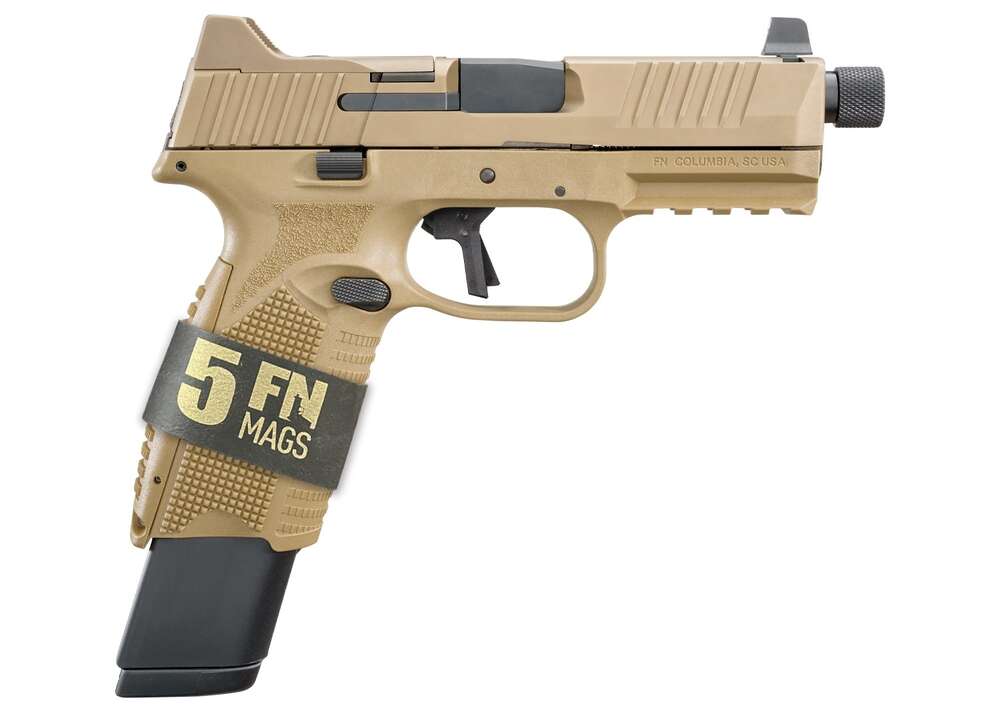 Handguns FN FN 509 Tactical 9mm 509T 9MM FDE 10+1 TB BUNDLE • 5 MAGAZINE BUNDLE