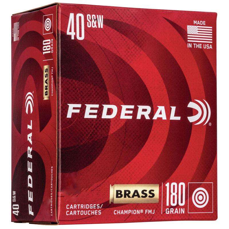 Ammunition Federal Ready Series 40SW FEDERAL 40 S&W 180GR FMJ CHAMPION LOOSE PACK AMMO 400RD