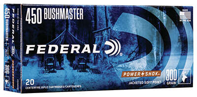 Ammunition Federal Ready Series 450BushmasterSeries FUSION 450 BUSHMASTER 260GR AMMO 20RD