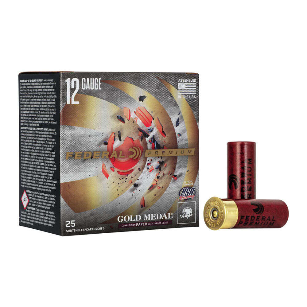 Ammunition Federal Ready Series 12Gauge FEDERAL PREMIUM GOLD MEDAL PAPER 12GA 2-3/4" 1OZ 1290 FPS 8 AMMO 25RD