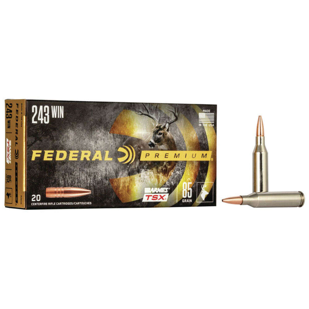 Ammunition Federal Ready Series 243Win FEDERAL 243 WIN 85GR BARNES TSX AMMO 20RD