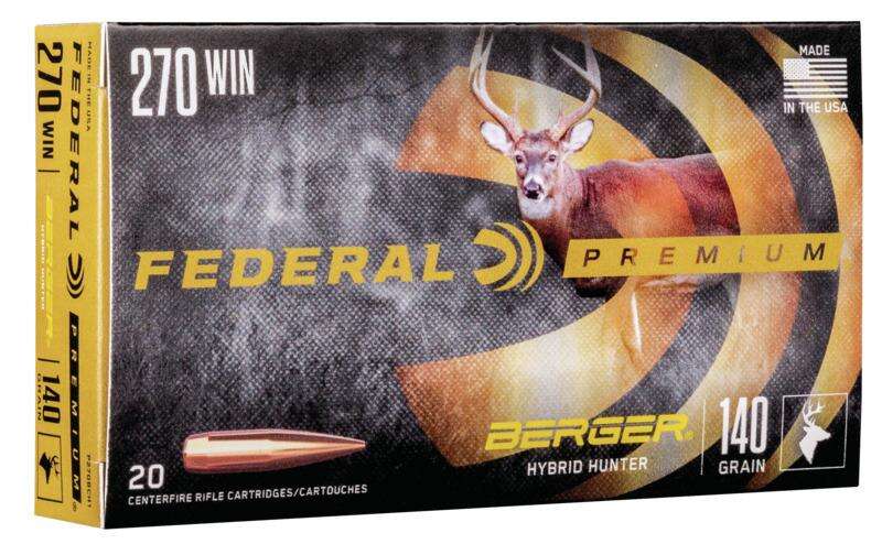 Ammunition Federal Ready Series 270Win FEDERAL 270 WIN 140GR BERGER HYBRID HUNTER AMMO 20RD