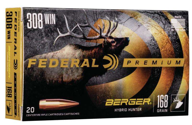 Ammunition Federal Ready Series 308Win FEDERAL 308 WIN 168GR BERGER HYBRID HUNTER AMMO 20RD