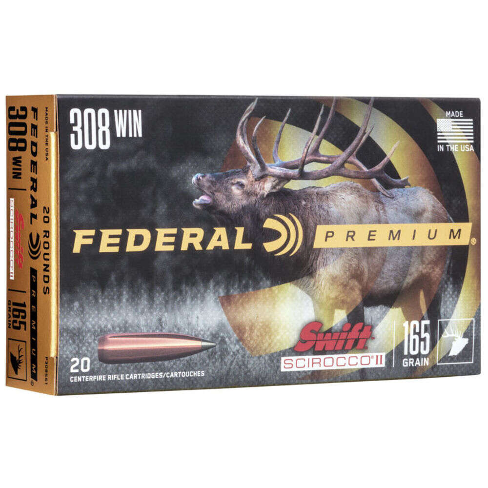 Ammunition Federal Ready Series 308Win FEDERAL 308 WIN 165GR SWIFT SCIROCCO AMMO 20RD