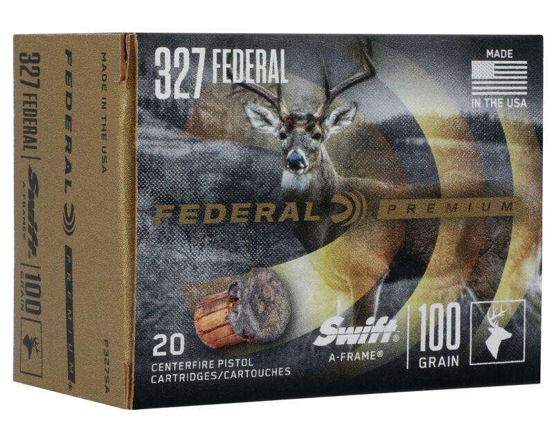 Ammunition Federal Ready Series 327FederalMagnum FEDERAL 327 FED MAGNUM 100GR SWIFT A-FRAME JHP AMMO 20RD