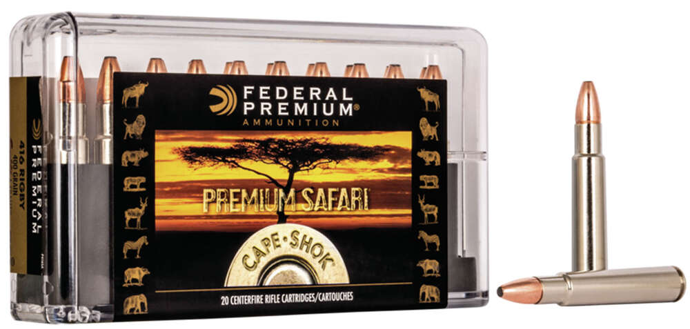 Ammunition Federal Ready Series 416Rigby FEDERAL 416 RIGBY 400GR SWIFT A-FRAME AMMO 20RD