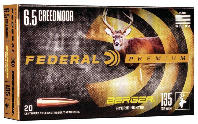 Ammunition Federal Ready Series 6.5Creedmoor FEDERAL 6.5 CREEDMOOR 135GR BERGER HYBRID HUNTER AMMO 20RD