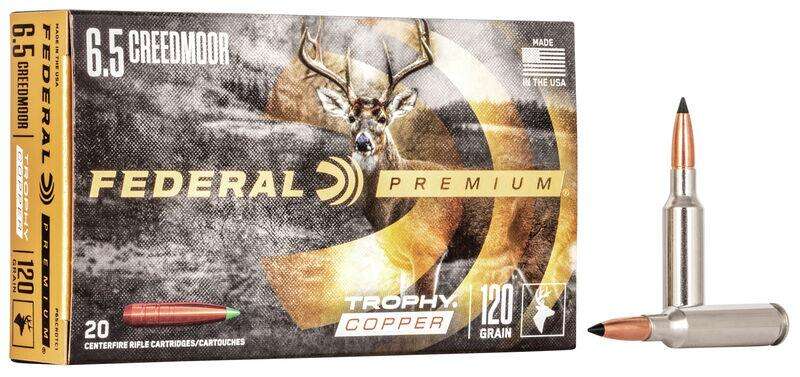 Ammunition Federal Ready Series 6.5Creedmoor FEDERAL 6.5 CREEDMOOR 120GR TROPHY COPPER AMMO 20RD