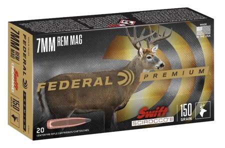 Ammunition Federal Ready Series 7mmRemMag FEDERAL 7MM REM MAG 150GR SWIFT SCIROCCO AMMO 20RD